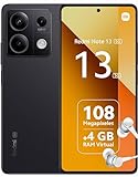 Xiaomi Redmi Note 13 5G - Smartphone de 8+256 GB, Pantalla de 6,67' AMOLED FHD+ 120Hz, MediaTek Dimensity 6080, Triple cámara de hasta 108MP, Carga rápida 33W, Negro (Versión ES)