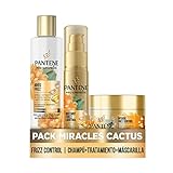 Pantene Pro-V Miracles Cactus Antiencrespamiento Cabello - Champú + Mascarilla Pelo + Serum Pelo Sin Aclarado - 225ml + 160ml + 75 ml