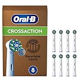 Oral-B Pro CrossAction Recambios para Cepillo de Dientes Eléctrico, Pack de 8 Cabezales, Blanco - Originales (Tamaño Buzón)
