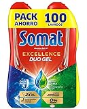 Somat Excellence Gel Anti-Grasa, detergente lavavajillas desengrasante, líquido en botella 1800 mililitro, 1